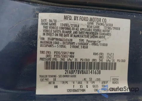 2006 Ford Crown Victoria Police/Police Interceptor z USA, uszkodzony, nr VIN 2FAFP71W76X101151